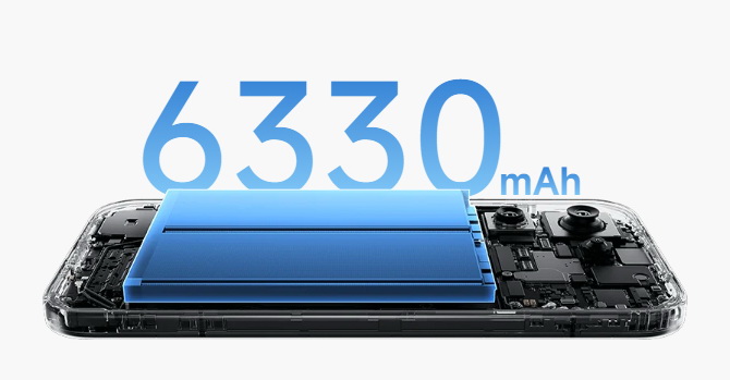 Xiaomi Surge Battery 6330mAh, светло-серый фон, прямоугольник 670*349