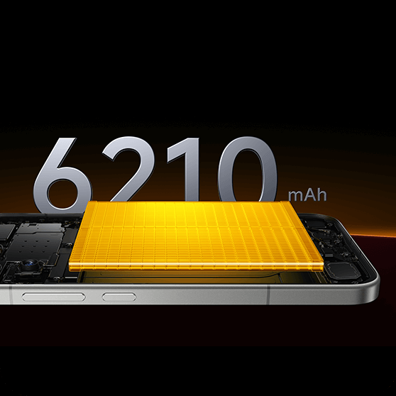 Аккумулятор 6210 мАч в POCO F8 Pro