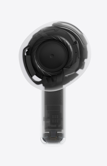 Мультипортовая акустическая архитектура AirPods 5 в разрезе