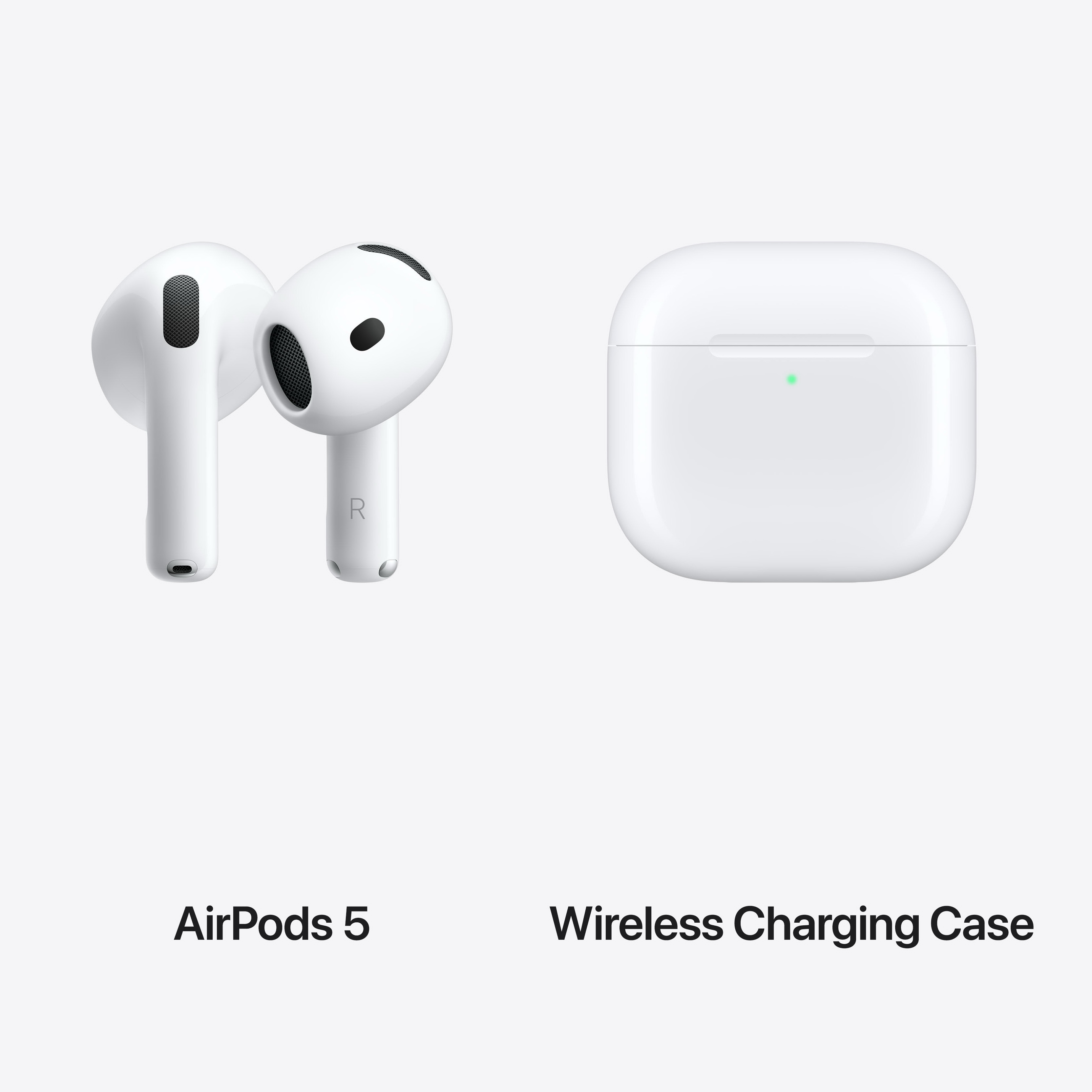 Комплект AirPods 5 with Wireless Charging Case: наушники, кейс с динамиком