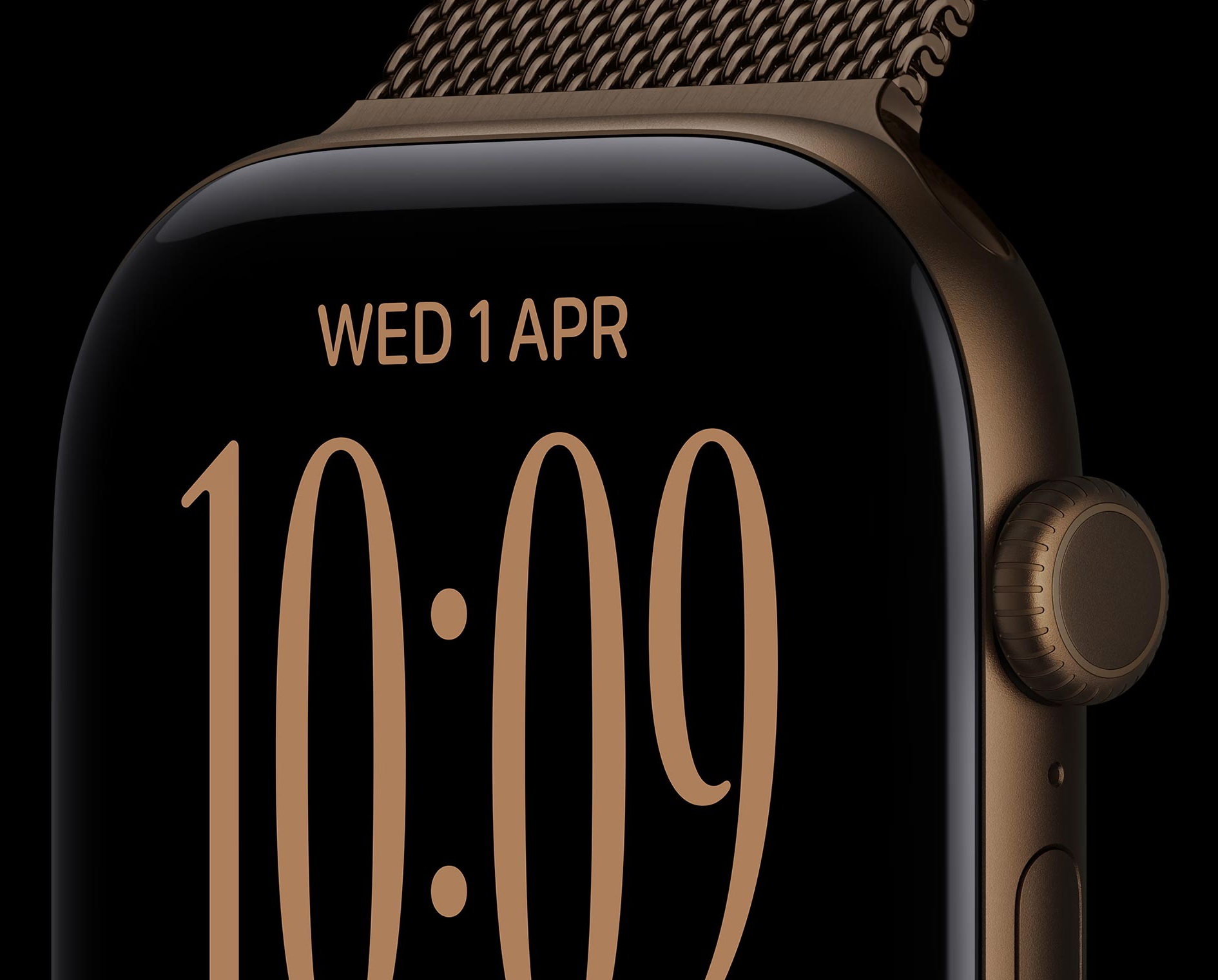 Дисплей Apple Watch Series 12 Dark Bronze — 2000 нит, постоянно включённый