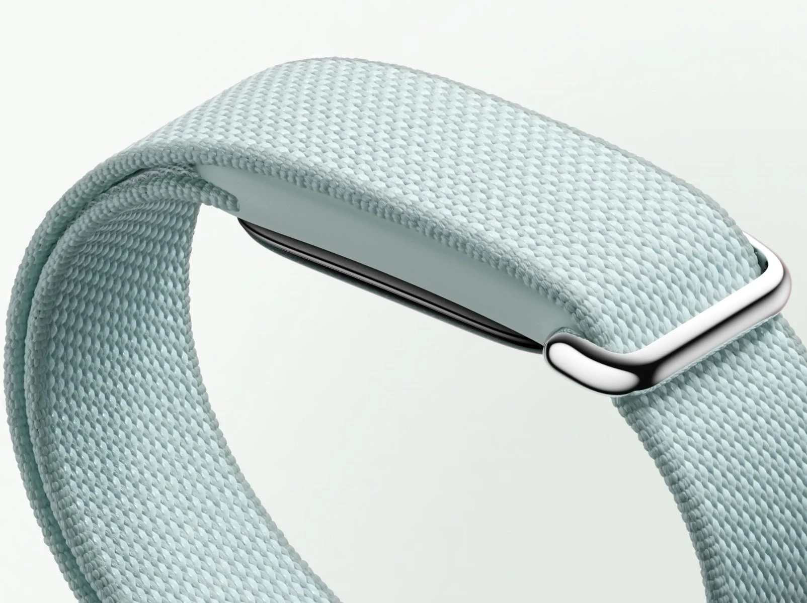 Google Fitbit Air Fog — трекер с текстильным ремешком с полированной серебряной застёжкой