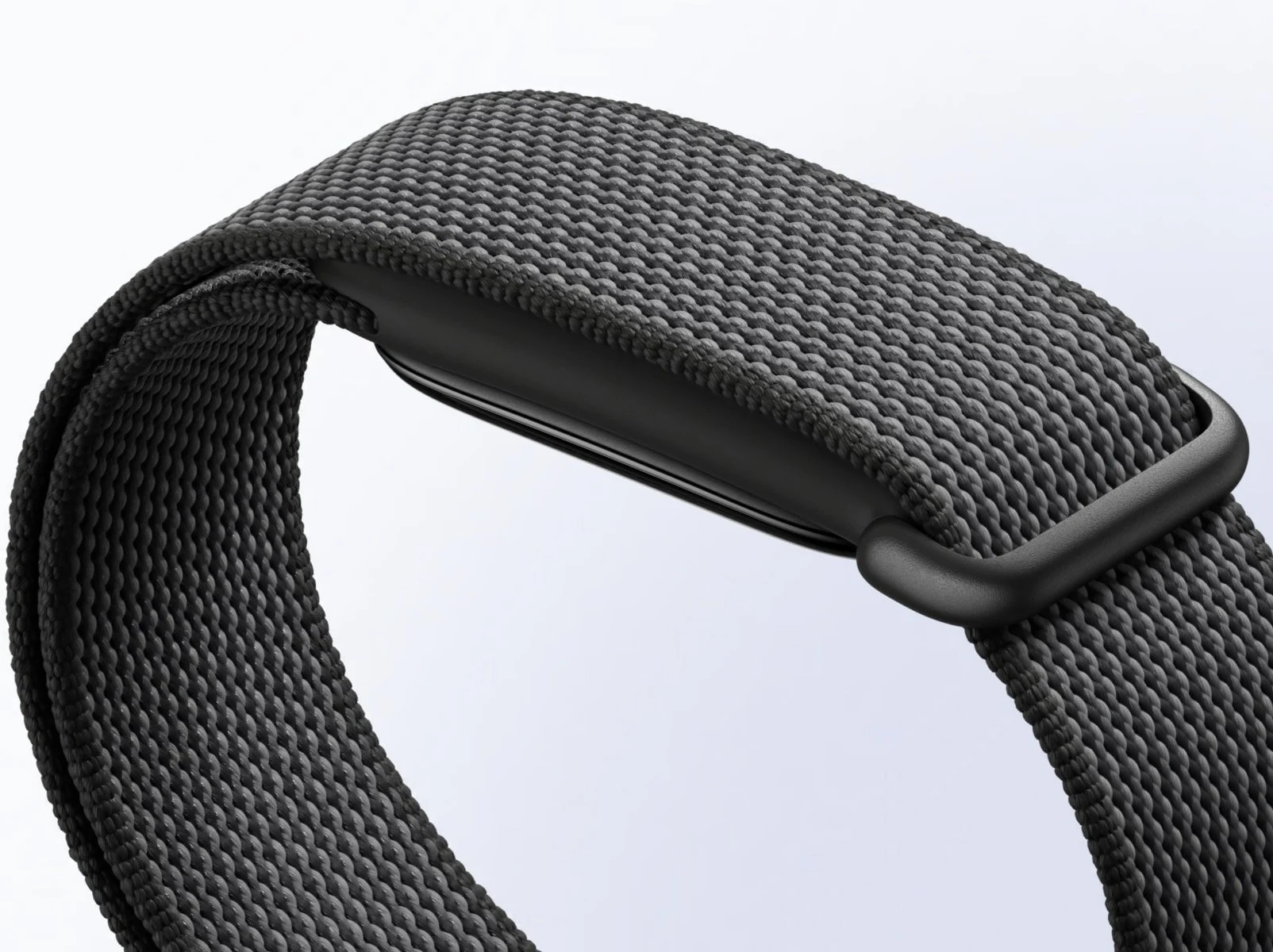 Google Fitbit Air Obsidian &mdash; трекер с текстильным ремешком и матовой чёрной застёжкой