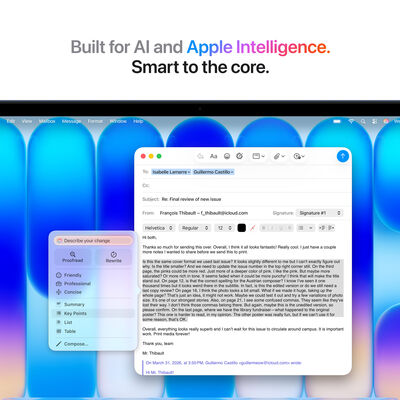 Apple Intelligence в MacBook Neo — Writing Tools, Genmoji, Clean Up
