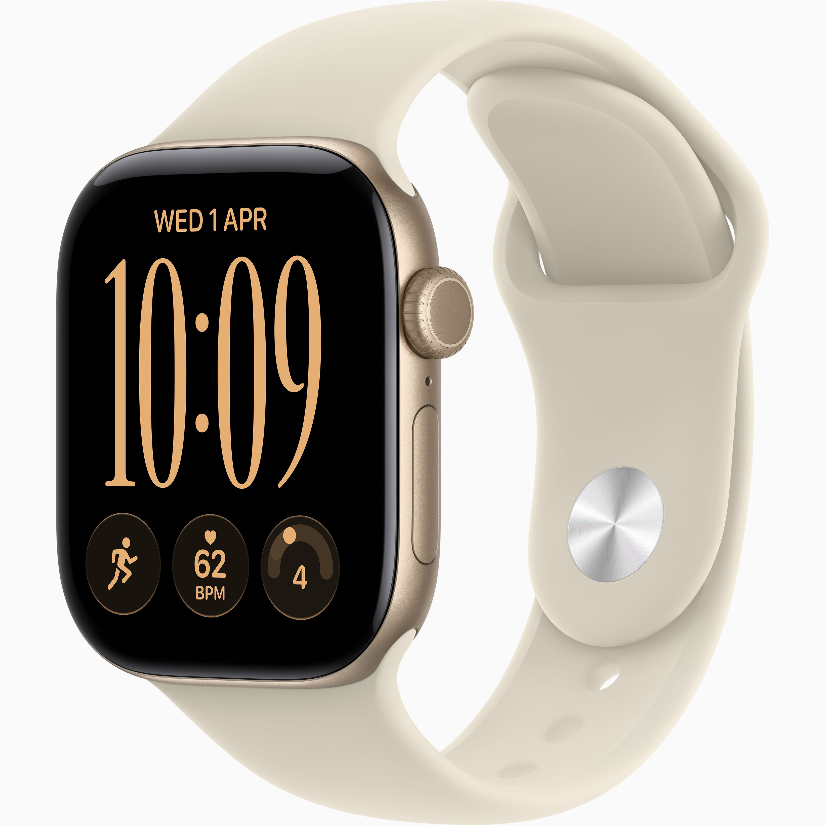 Apple Watch Series 12 42mm Light Gold с ремешком Sand Sport Band