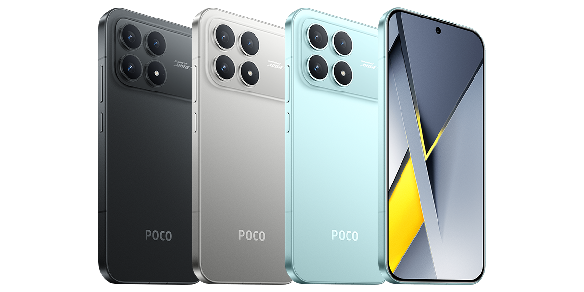 Все цвета POCO F8 Pro - Titanium Silver, Black, Blue варианты