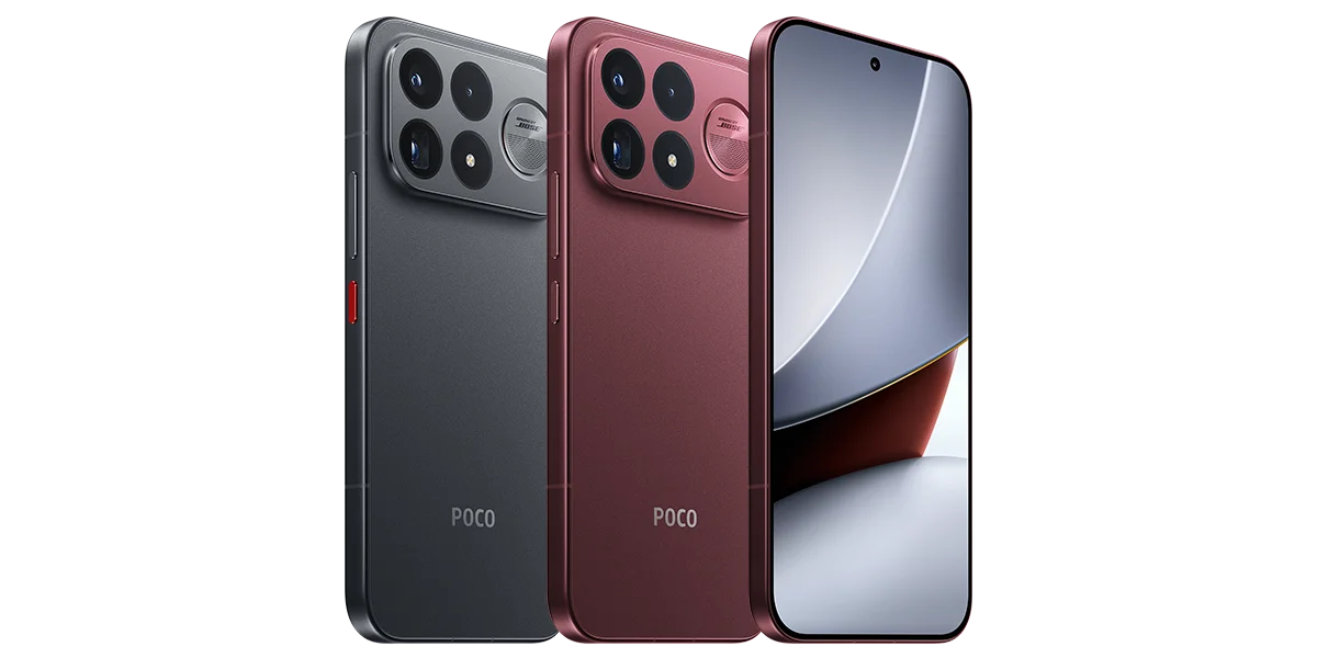 POCO F9 Ultra в цветах Dark Cherry и Black