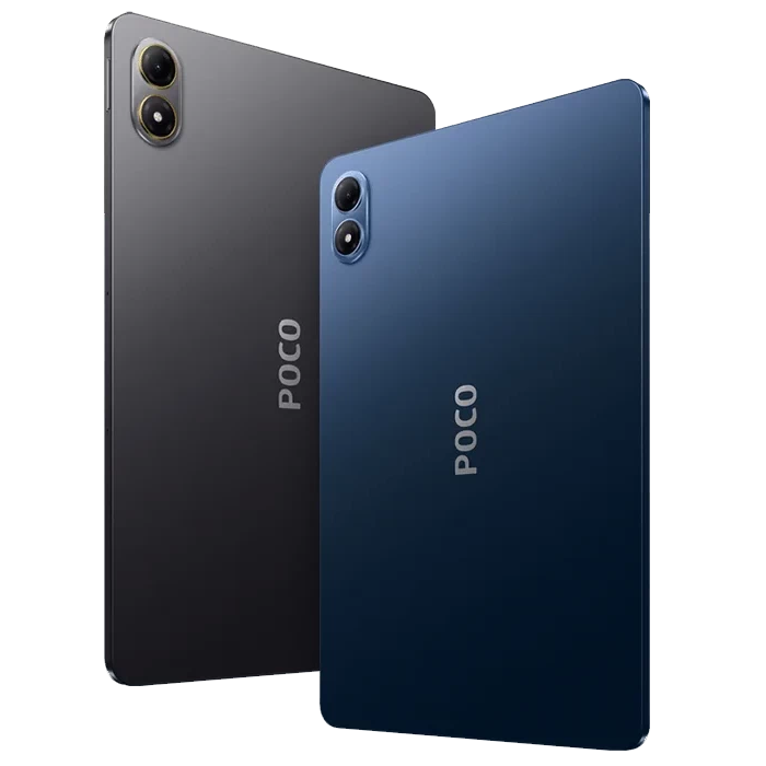 POCO Pad M1 в сером и синем цветах - дизайн планшета