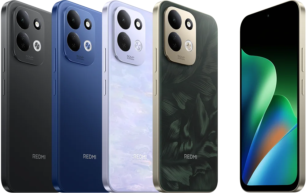 Все цвета Redmi 17: Black, Deep Blue, Lotus Purple и Oak Green