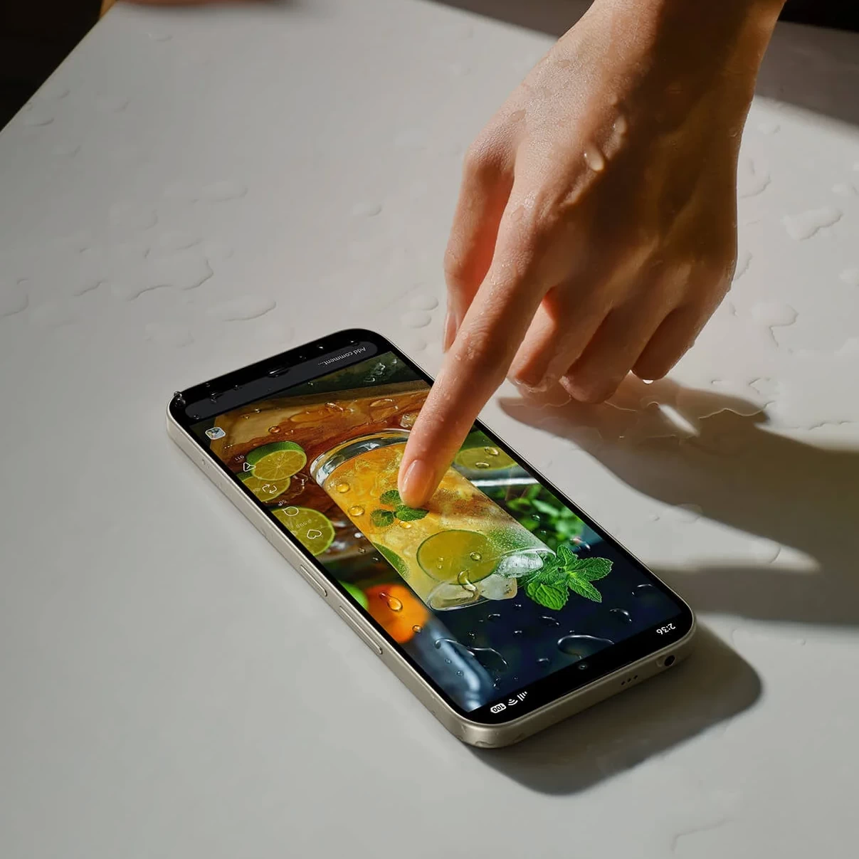 Технология Wet Touch — управление мокрыми пальцами
