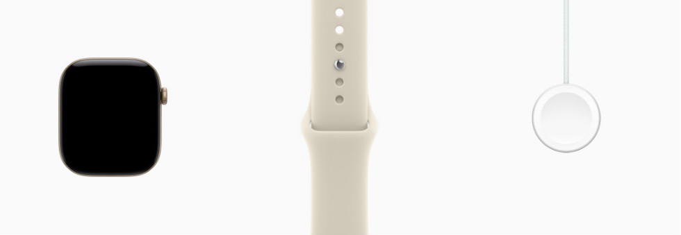 Комплект Apple Watch Series 12 Light Gold 46mm: часы, ремешок, кабель зарядки