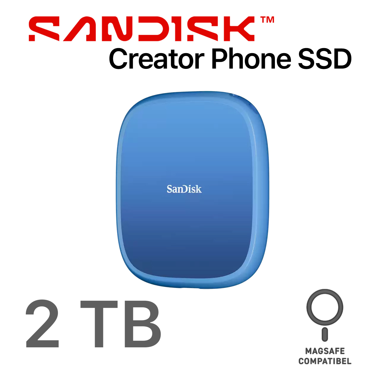 SanDisk Creator Phone SSD 2TB с MagSafe для iPhone