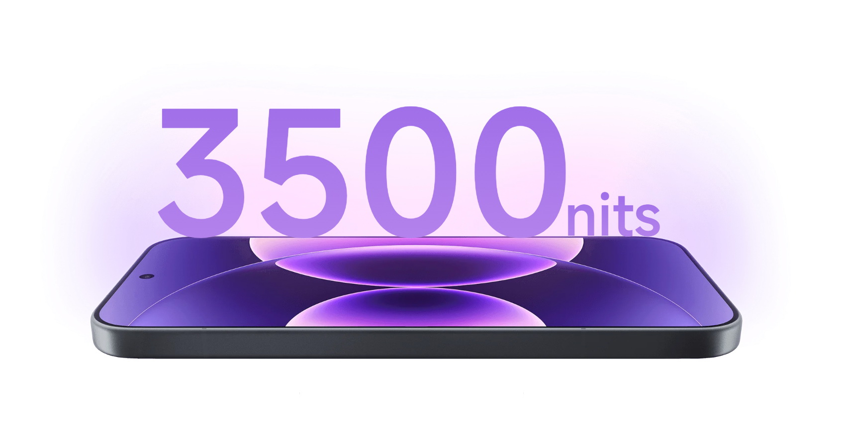 Дисплей Xiaomi 17 с яркостью 3500 нит, белый фон, прямоугольник 1695*883