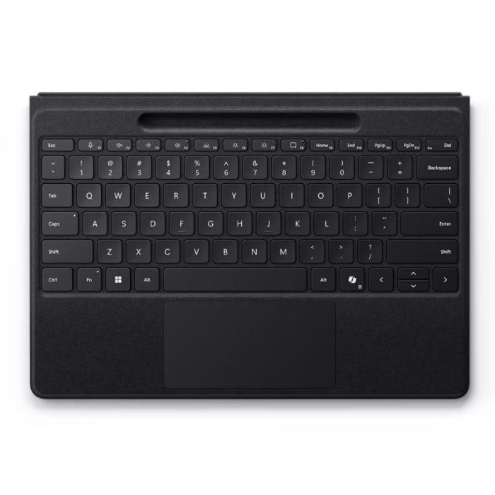 Surface Pro Flex Keyboard Black — премиальный материал Alcantara, стильный дизайн