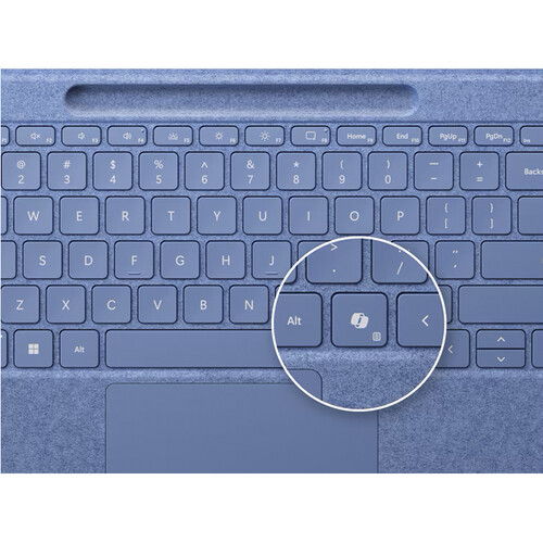 Клавиши Copilot, Mute, Snip на Surface Pro Flex Keyboard Bright Sapphire