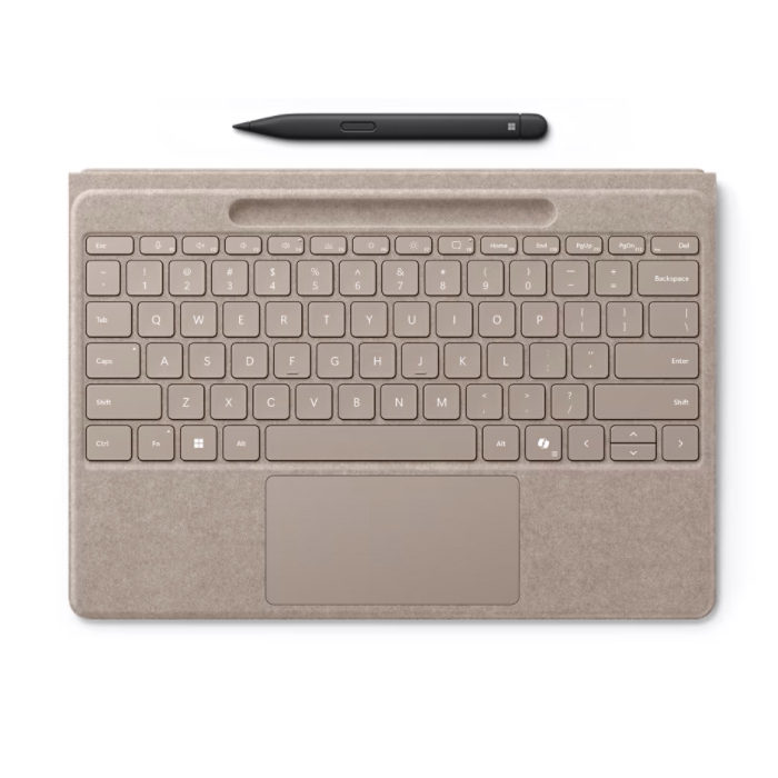 Surface Pro Flex Keyboard Dune — тёплый песочный цвет с материалом Alcantara