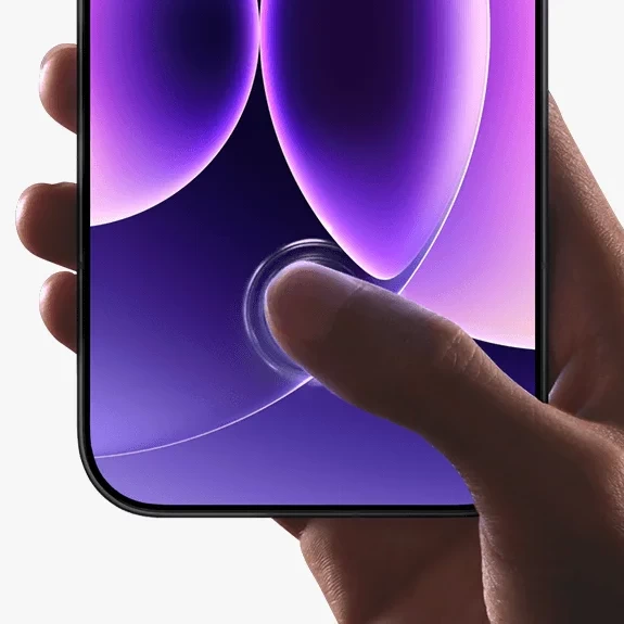 Ultrasonic fingerprint sensor, серый фон, квадрат 575*575