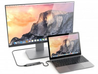 Мультипереходник Satechi Slim Aluminum Type-C Multi-Port Adapter 4K HDMI Серый космос Мультипереходник Satechi Slim Aluminum Type-C Multi-Port Adapter 4K HDMI Серый космос