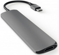 Мультипереходник Satechi Slim Aluminum Type-C Multi-Port Adapter 4K HDMI Серый космос Мультипереходник Satechi Slim Aluminum Type-C Multi-Port Adapter 4K HDMI Серый космос