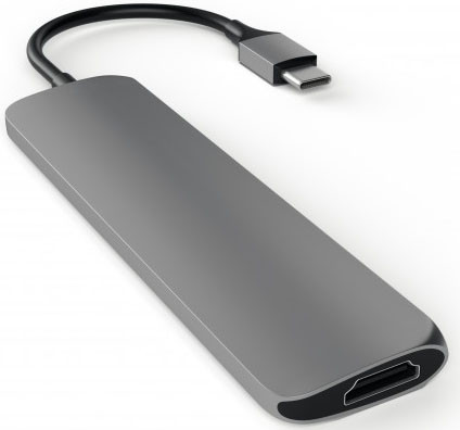 Мультипереходник Satechi Slim Aluminum Type-C Multi-Port Adapter 4K HDMI Серый космос