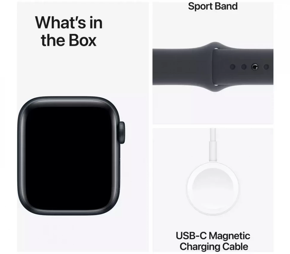 Apple Watch SE (2nd Gen) GPS 44mm Midnight with Sport Band Midnight (M/L,150-200 mm)  