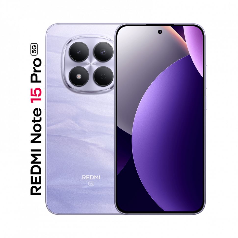 Смартфон Xiaomi REDMI Note 15 Pro 5G 12/512Gb Mist Purple (Туманно-фиолетовый)