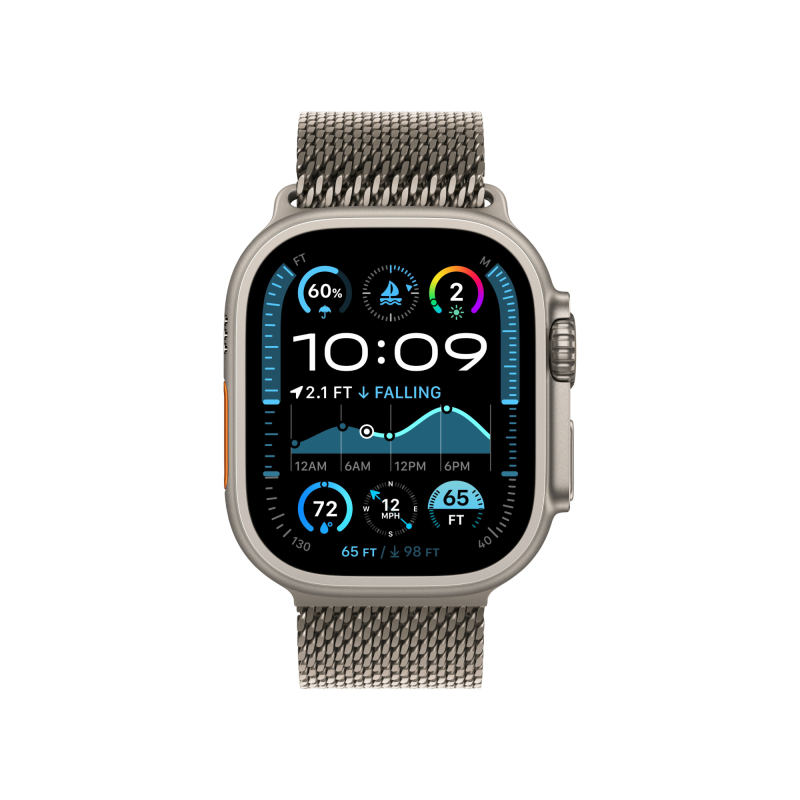 Apple Watch Ultra 2 Natural Case Titanium Milanese Loop Natural (M/L, 150-200mm) 
