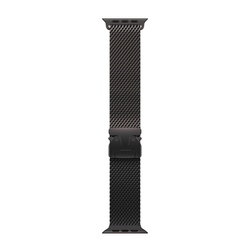 Apple Watch Ultra 2 Black Case with Titanium Milanese Loop Black (S/M, 130-180mm) 