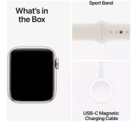 Apple Watch SE (2nd Gen) GPS 44mm Starlight with Sport Band Starlight(S/M,130-180 mm)  