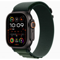Apple Watch Ultra 2 49mm Black Titanium Case with Dark Green Alpine Loop Apple Watch Ultra 2 49mm Black Titanium Case with Dark Green Alpine Loop