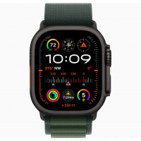 Apple Watch Ultra 2 49mm Black Titanium Case with Dark Green Alpine Loop Apple Watch Ultra 2 49mm Black Titanium Case with Dark Green Alpine Loop