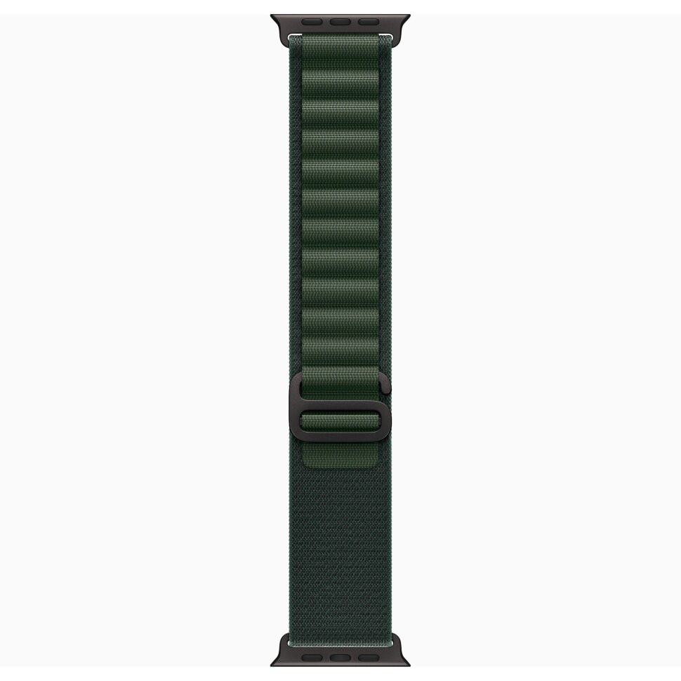 Apple Watch Ultra 2 49mm Black Titanium Case with Dark Green Alpine Loop