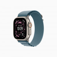 Apple Watch Ultra 3 49mm Natural Titanium Case with Light Blue Alpine Loop (Small 130–160mm)