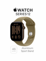 Apple Watch Series 12 46mm Dark Bronze + Olive Sport Band (S/M, 140–190 мм)