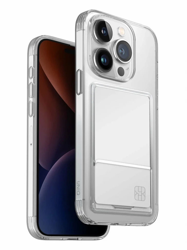 Чехол Uniq Air Fender ID для iPhone 15 Pro Max (Clear)