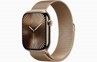Apple Watch Series 10 42mm Gold Titanium Case with Milanese Loop (Gold) 