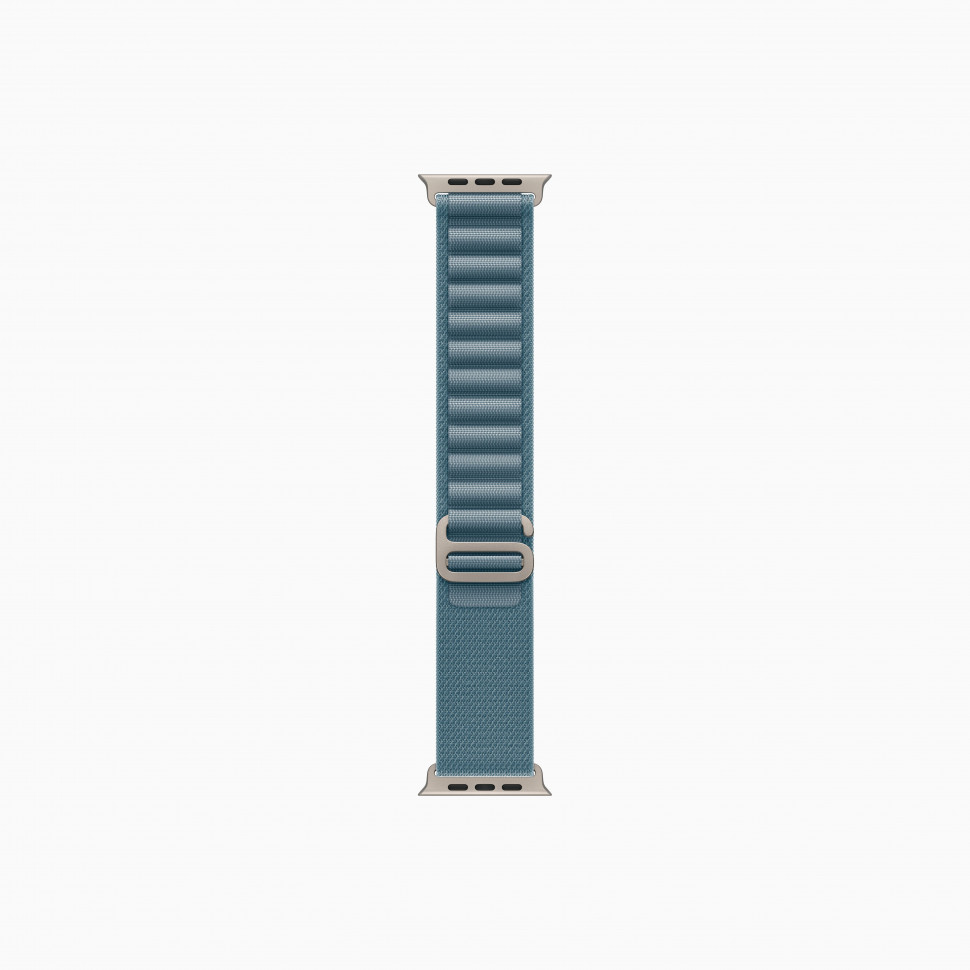 Apple Watch Ultra 3 49mm Natural Titanium Case with Light Blue Alpine Loop (Large 165–210mm)