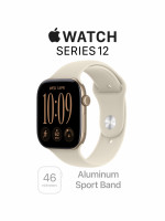Apple Watch Series 12 46mm Light Gold + Sand Sport Band (M/L, 160–210 мм)