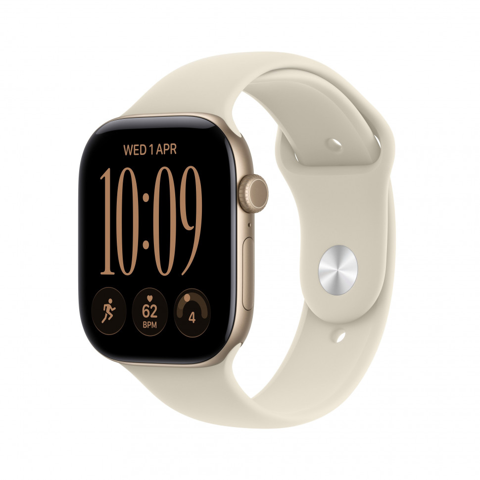 Apple Watch Series 12 46mm Light Gold + Sand Sport Band (M/L, 160–210 мм)