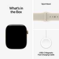 Apple Watch Series 12 46mm Light Gold + Sand Sport Band (M/L, 160–210 мм)