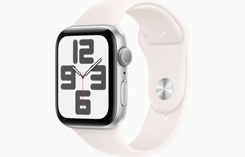 Apple Watch SE (2nd Gen) GPS 44mm Silver with Sport Band Light Blush(S/M,130-180 mm)   