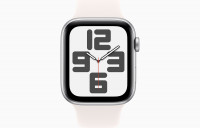 Apple Watch SE (2nd Gen) GPS 44mm Silver with Sport Band Light Blush(S/M,130-180 mm)   