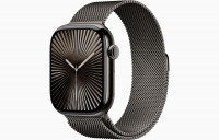 Apple Watch Series 10 42mm Slate Titanium Case with Milanese Loop (Slate)   