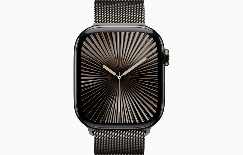 Apple Watch Series 10 42mm Slate Titanium Case with Milanese Loop (Slate)   