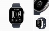 Apple Watch Series 12 46mm Space Gray + Navy Blue Sport Band (S/M, 140–190 мм)