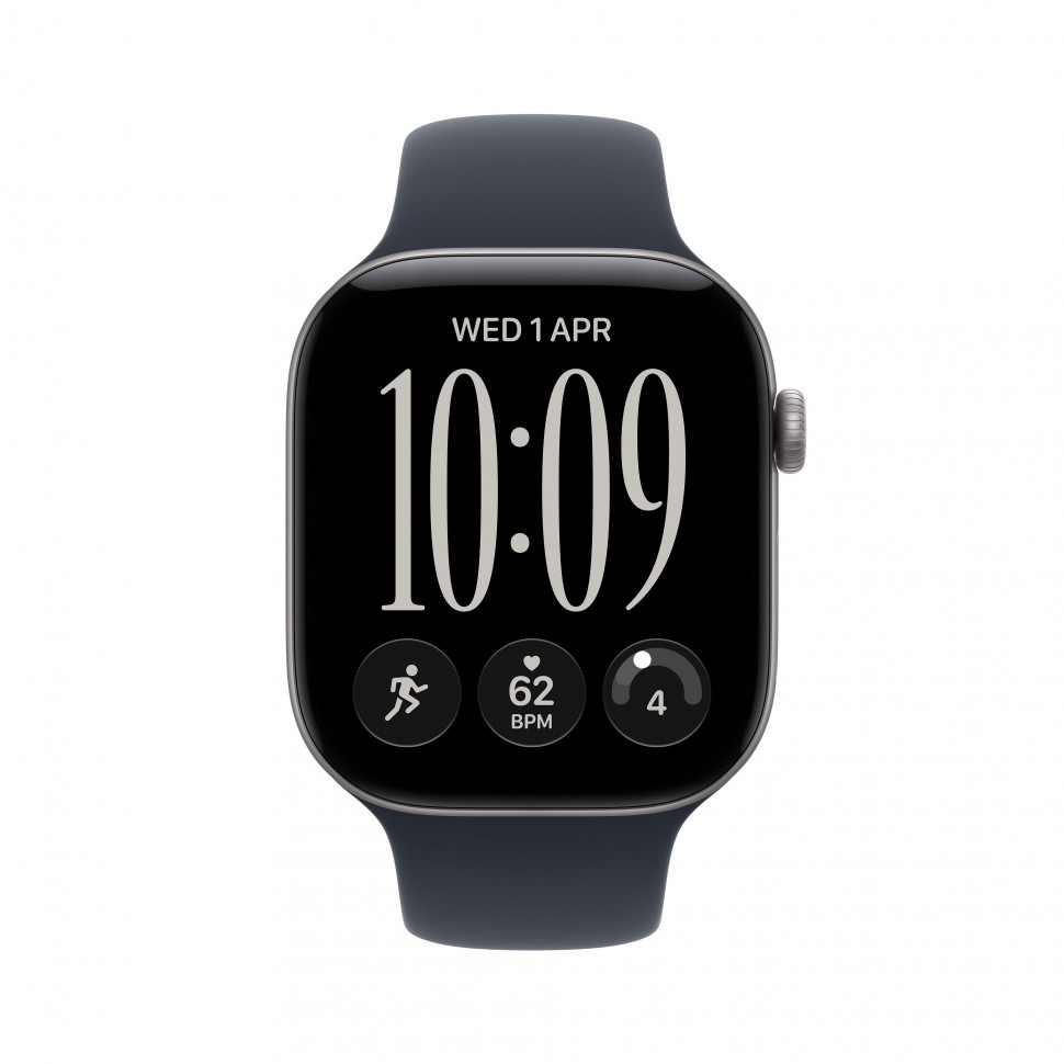 Apple Watch Series 12 46mm Space Gray + Navy Blue Sport Band (S/M, 140–190 мм)