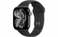 Apple Watch Series 11 42mm Jet Black Aluminum Case with Sport Band Black (M/L, 150-200mm)