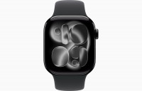 Apple Watch Series 11 46mm Jet Black Aluminum Case with Sport Band Black (S/M, 130-180mm)