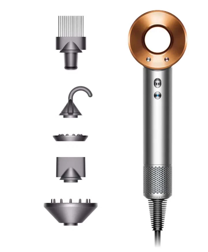 Фен для волос Dyson Supersonic HD07 (bright nickel/bright copper)
