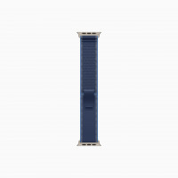 Apple Watch Ultra 3 49mm Natural Titanium Case with Blue/Bright Blue Trail Loop (M/L 145–220mm)